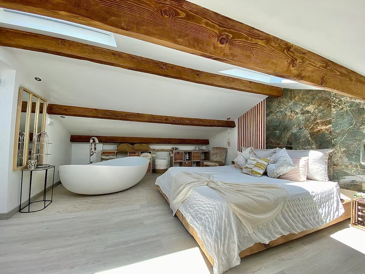 Barcelona master bedroom at Villa Augflor