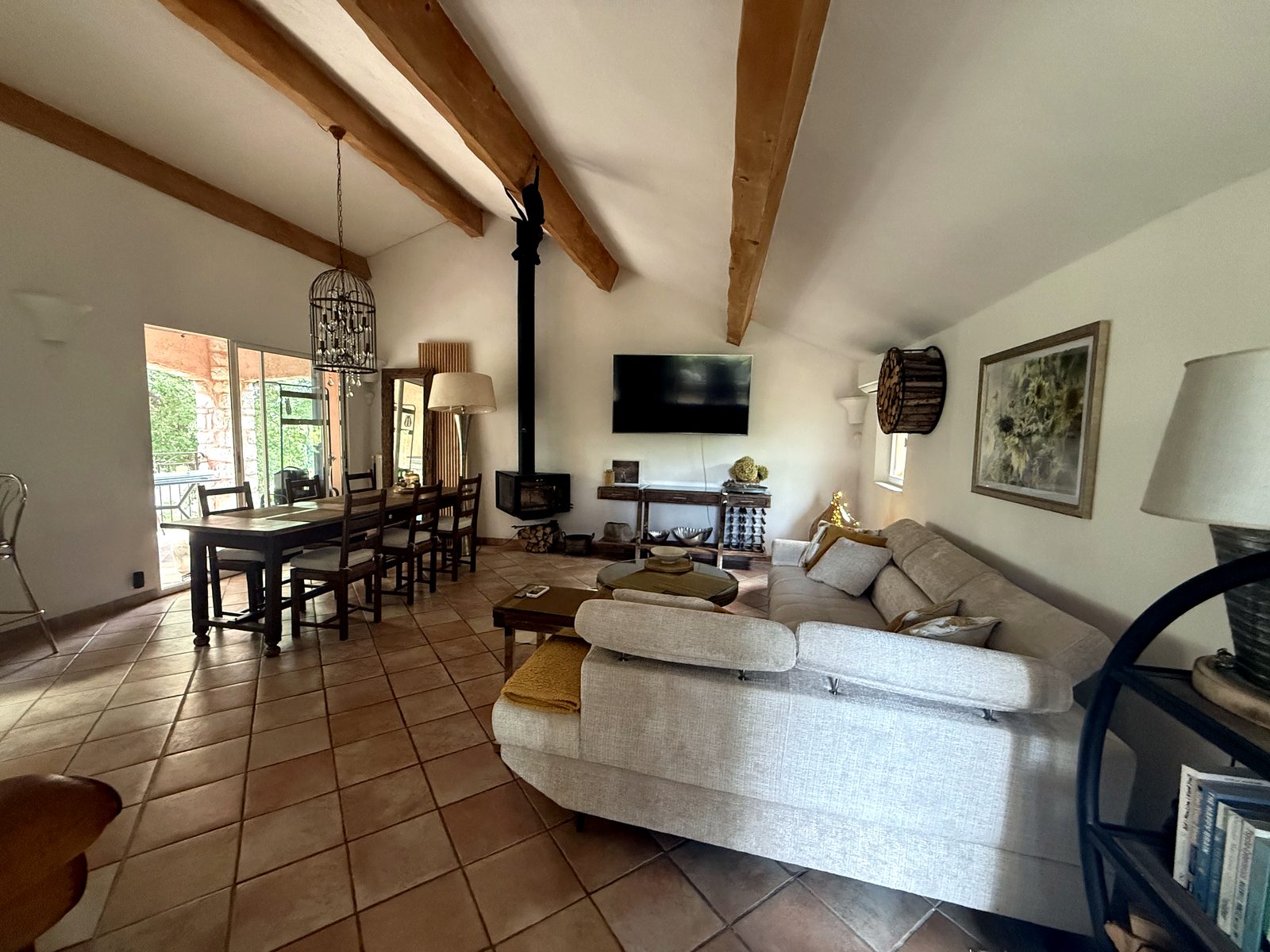 Living room at Villa Augflor, French Riviera
