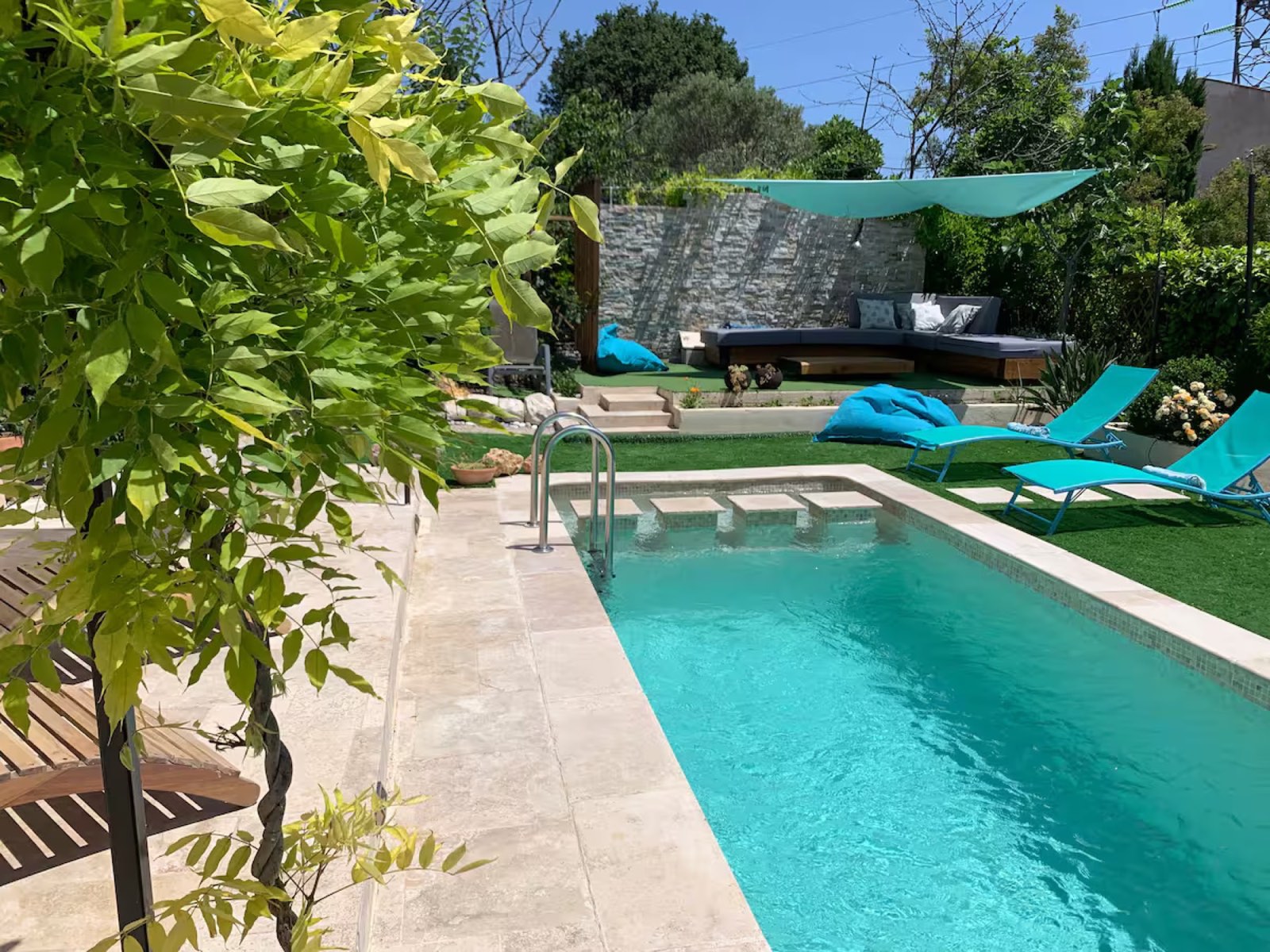 Private pool and garden terrace